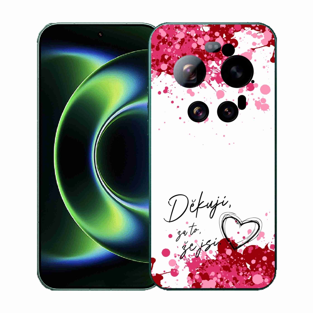 Gelový kryt mmCase na Xiaomi 17 Ultra - zamilovaný text 2 bílé pozadí