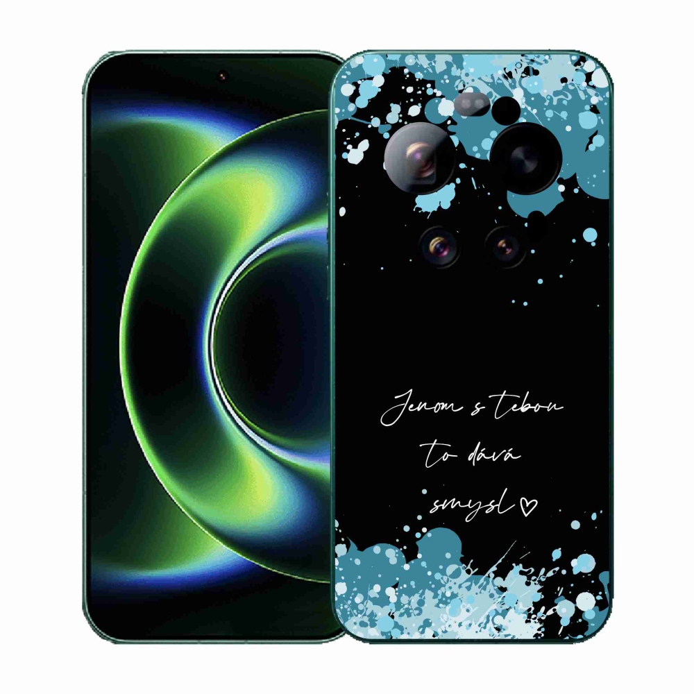 Gelový kryt mmCase na Xiaomi 17 Ultra - zamilovaný text černé pozadí