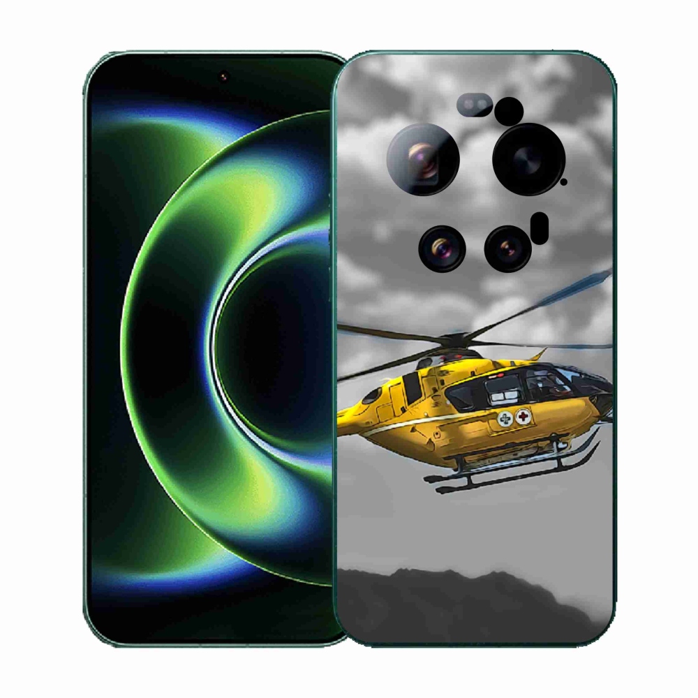 Gelový kryt mmCase na Xiaomi 17 Ultra - žlutá helikoptéra