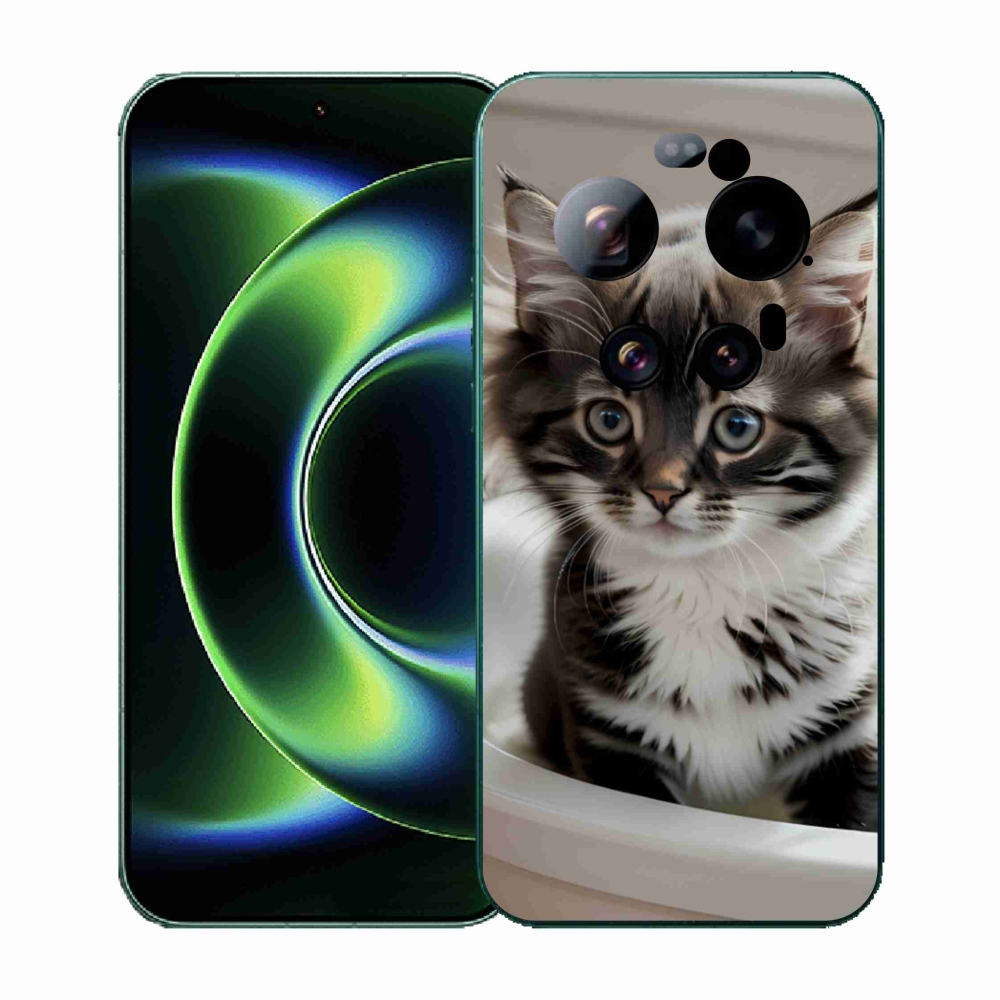 Gelový kryt mmCase na Xiaomi 17 Ultra - zvědavé kotě