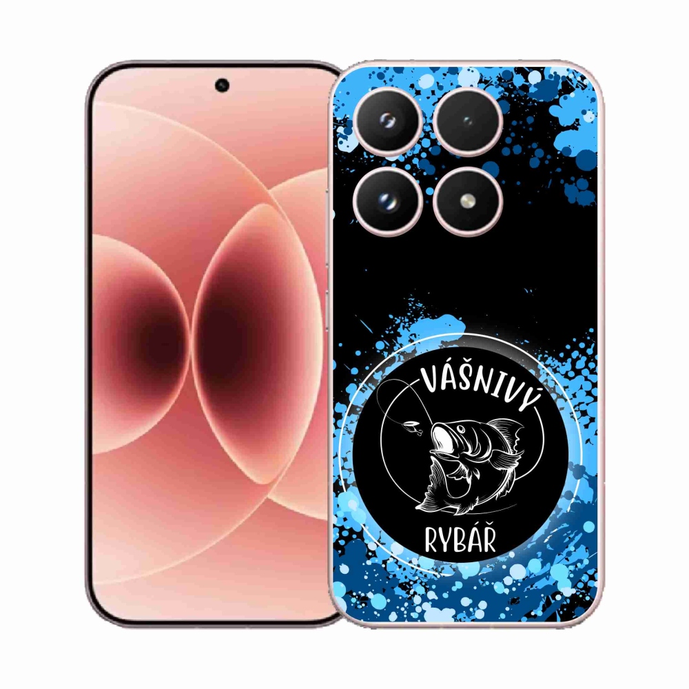 Gelový kryt mmCase na Xiaomi 17 - vášnivý rybář černé pozadí