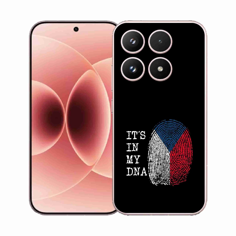 Gelový kryt mmCase na Xiaomi 17 - vlajka otisk prstu černé pozadí