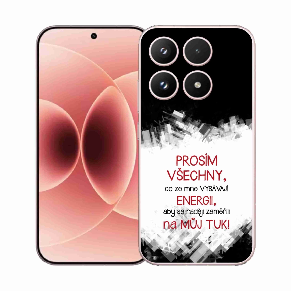 Gelový kryt mmCase na Xiaomi 17 - vtipný text 1 červený