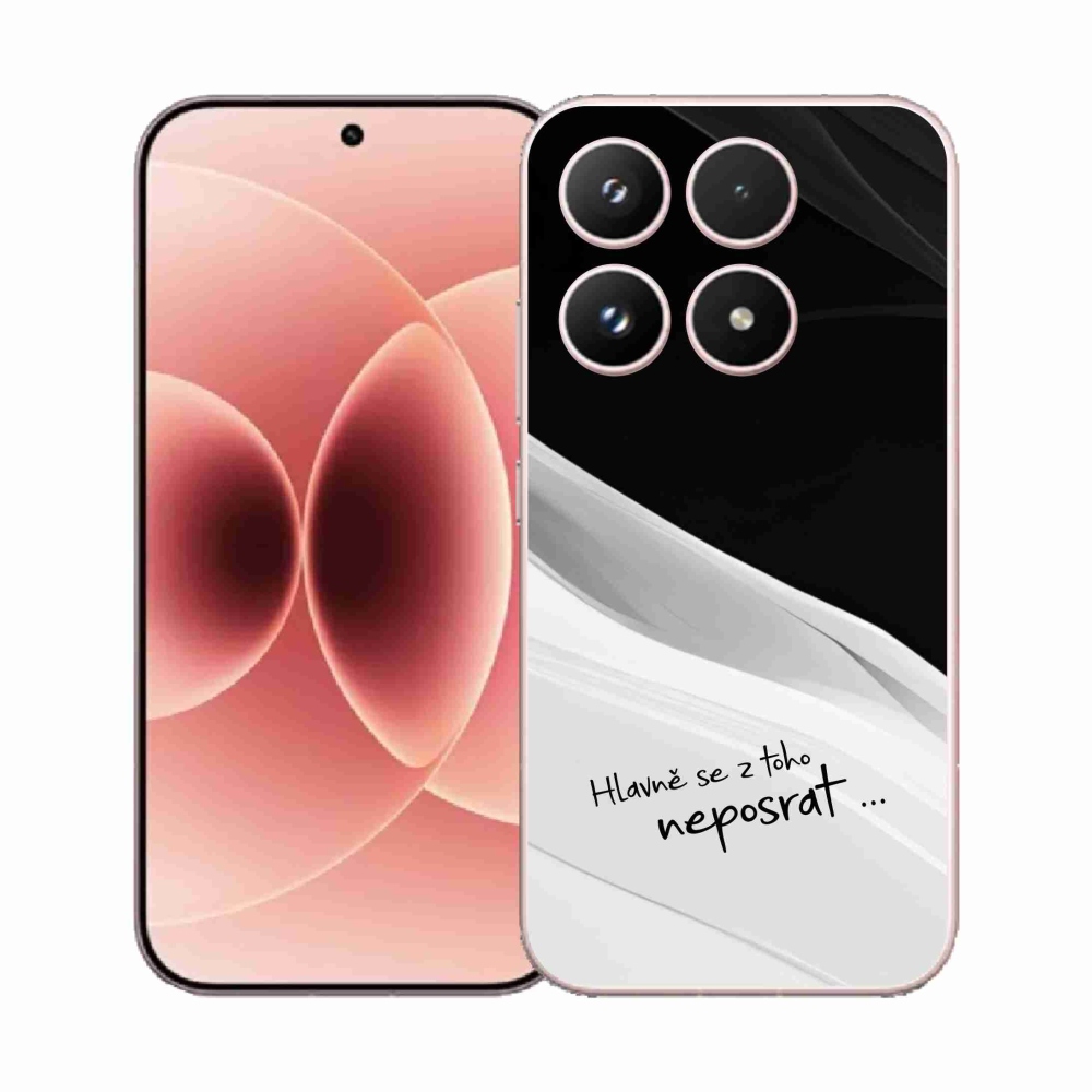 Gelový kryt mmCase na Xiaomi 17 - vtipný text 13 bíločerné pozadí