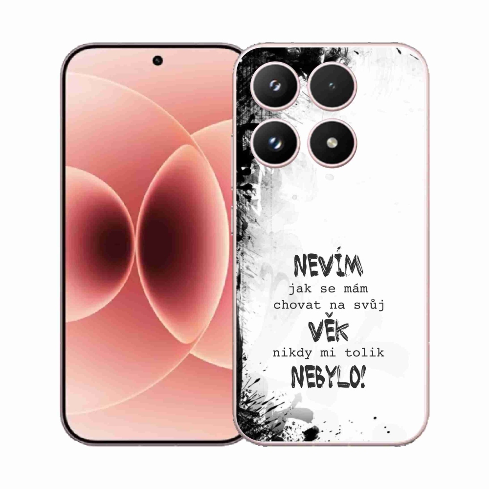 Gelový kryt mmCase na Xiaomi 17 - vtipný text 14 bílé pozadí