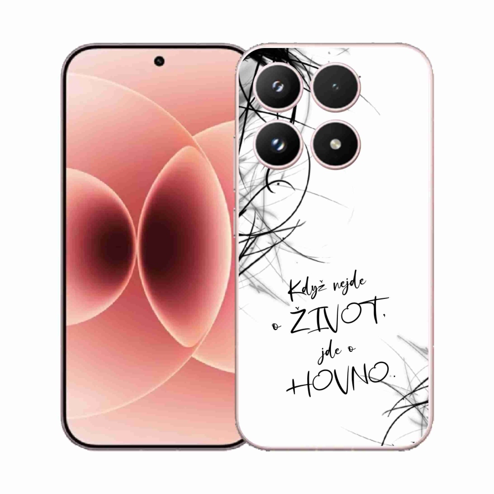 Gelový kryt mmCase na Xiaomi 17 - vtipný text 16 bílé pozadí