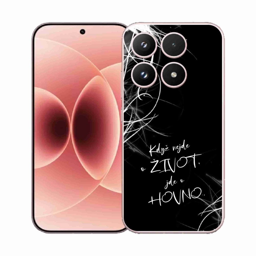 Gelový kryt mmCase na Xiaomi 17 - vtipný text 16 černé pozadí