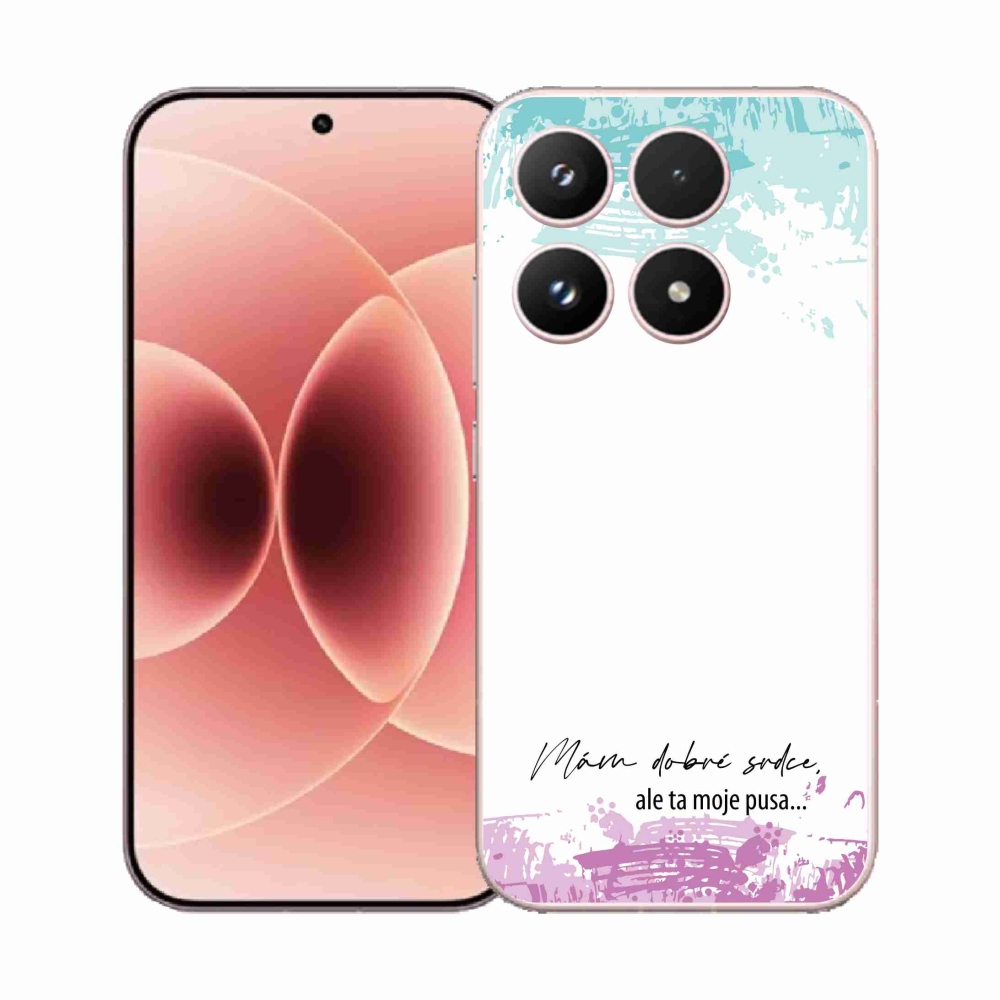 Gelový kryt mmCase na Xiaomi 17 - vtipný text 3 bílé pozadí