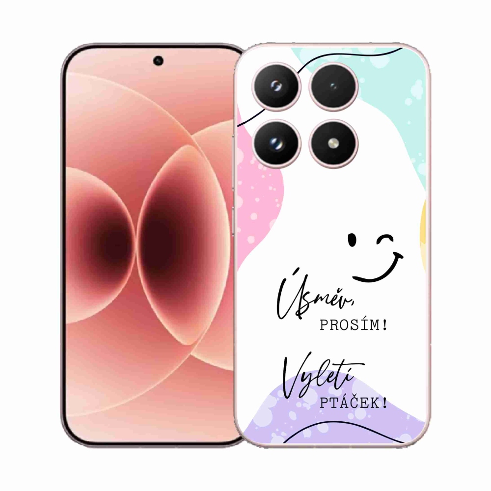 Gelový kryt mmCase na Xiaomi 17 - vtipný text 4 bílé pozadí