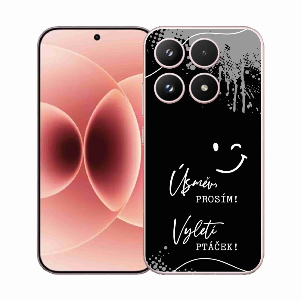 Gelový kryt mmCase na Xiaomi 17 - vtipný text 4 černé pozadí