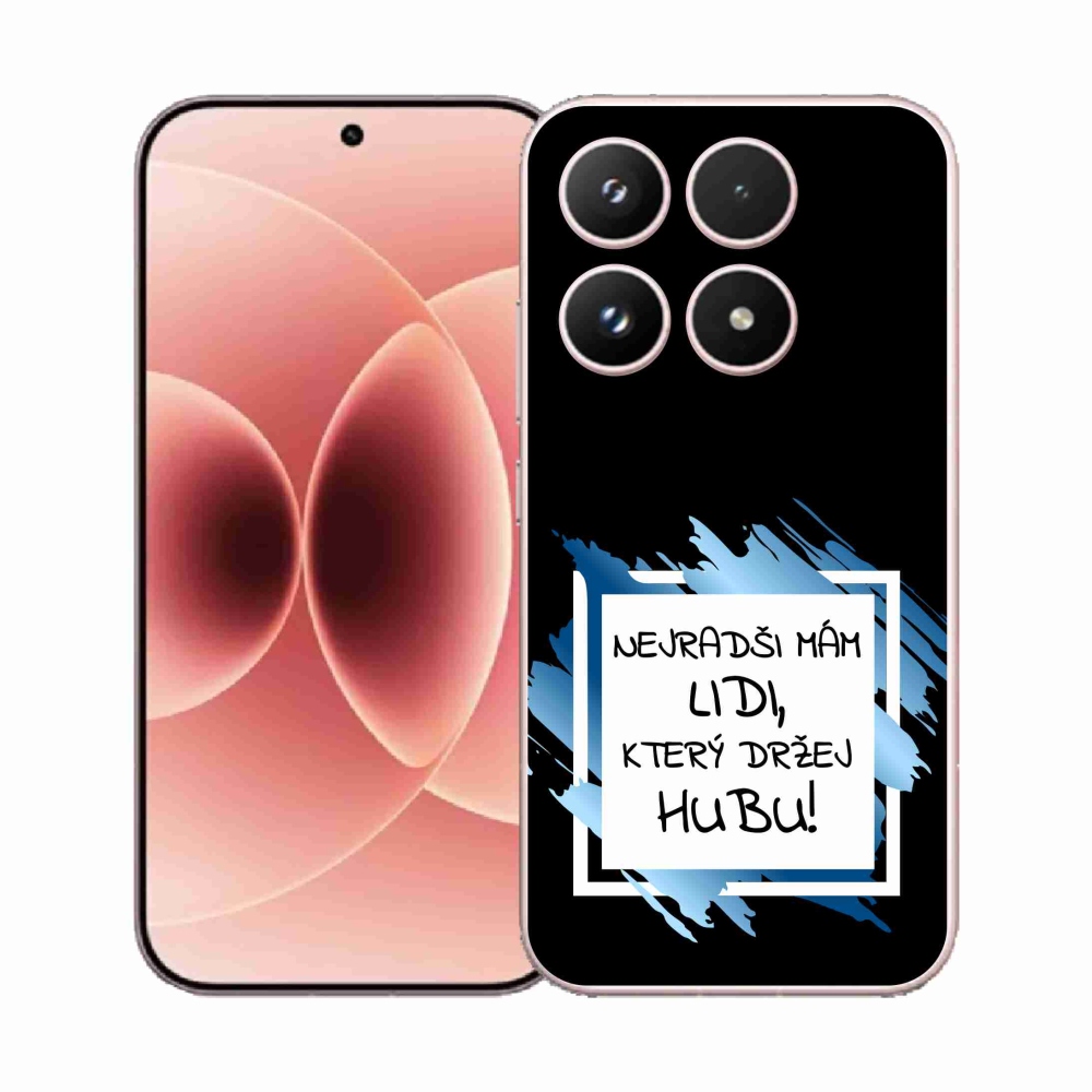 Gelový kryt mmCase na Xiaomi 17 - vtipný text 7 bíločerné pozadí