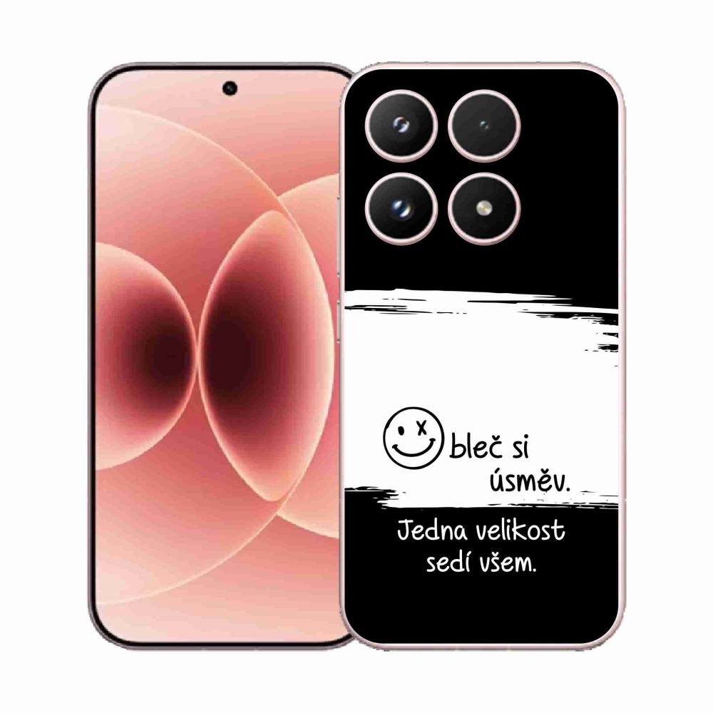 Gelový kryt mmCase na Xiaomi 17 - vtipný text 8 bíločerné pozadí