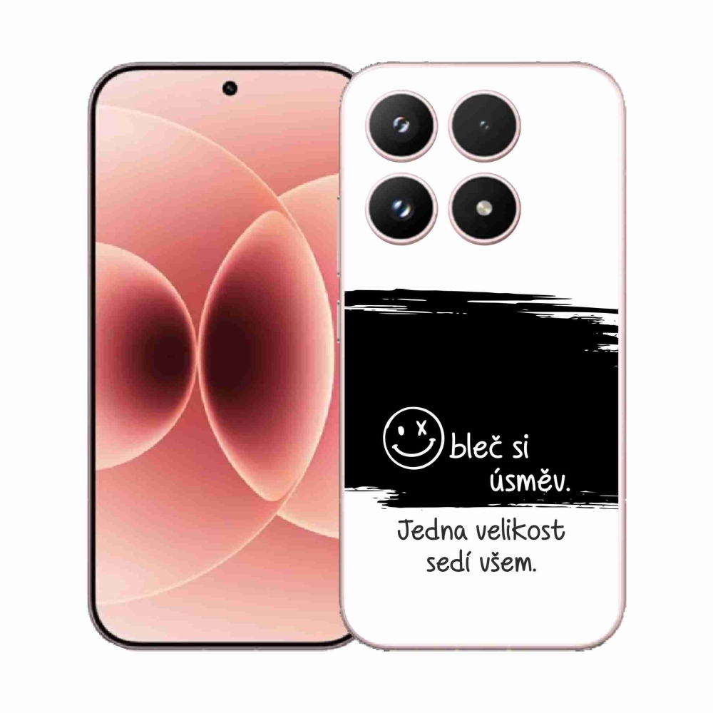 Gelový kryt mmCase na Xiaomi 17 - vtipný text 8 černobílé pozadí