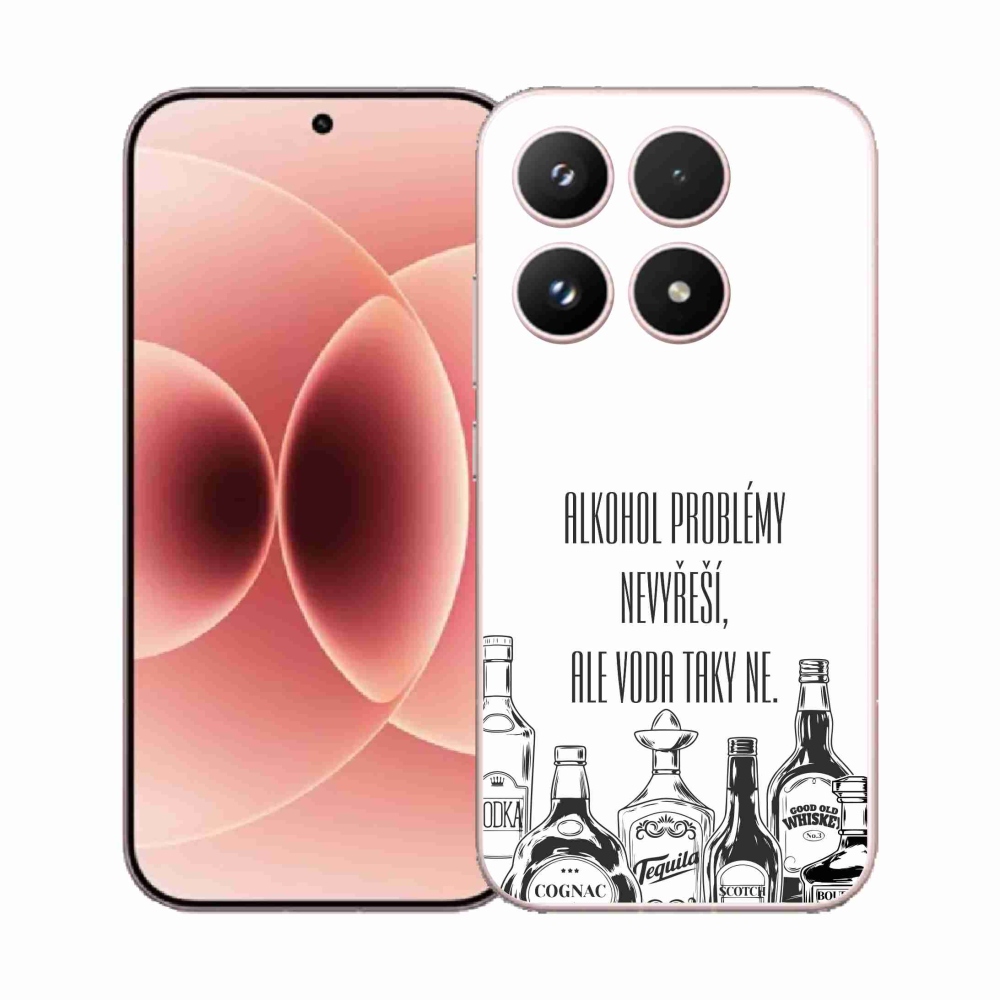 Gelový kryt mmCase na Xiaomi 17 - vtipný text bílé pozadí