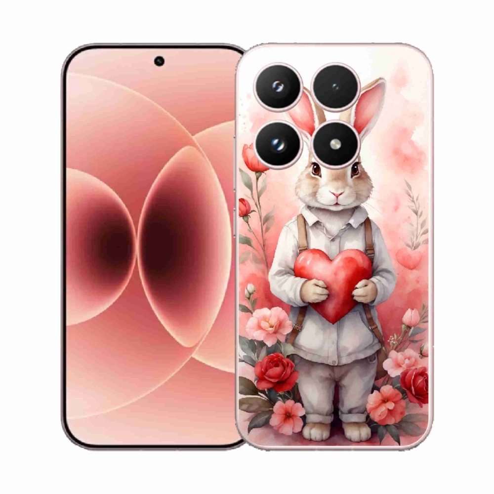 Gelový kryt mmCase na Xiaomi 17 - zajíc se srdíčkem