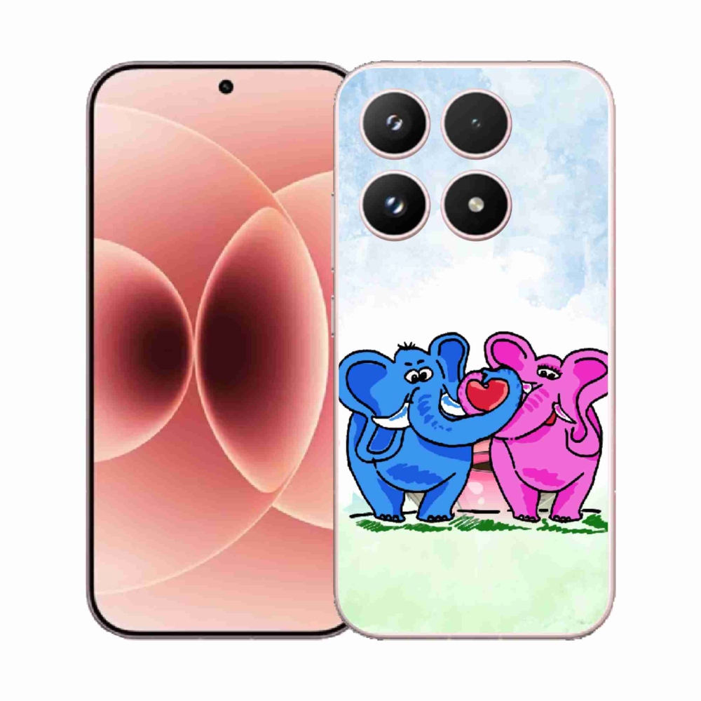 Gelový kryt mmCase na Xiaomi 17 - zamilovaní sloni
