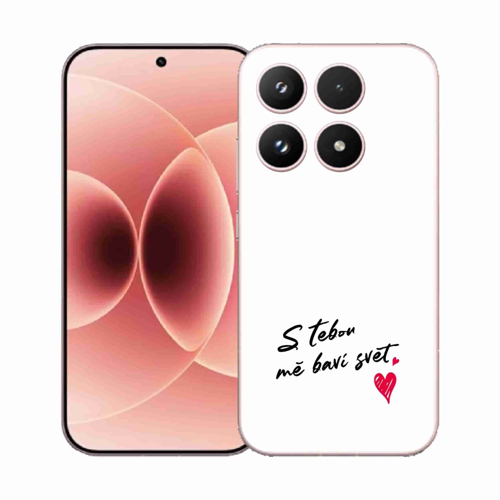 Gelový kryt mmCase na Xiaomi 17 - zamilovaný text 1 bílé pozadí