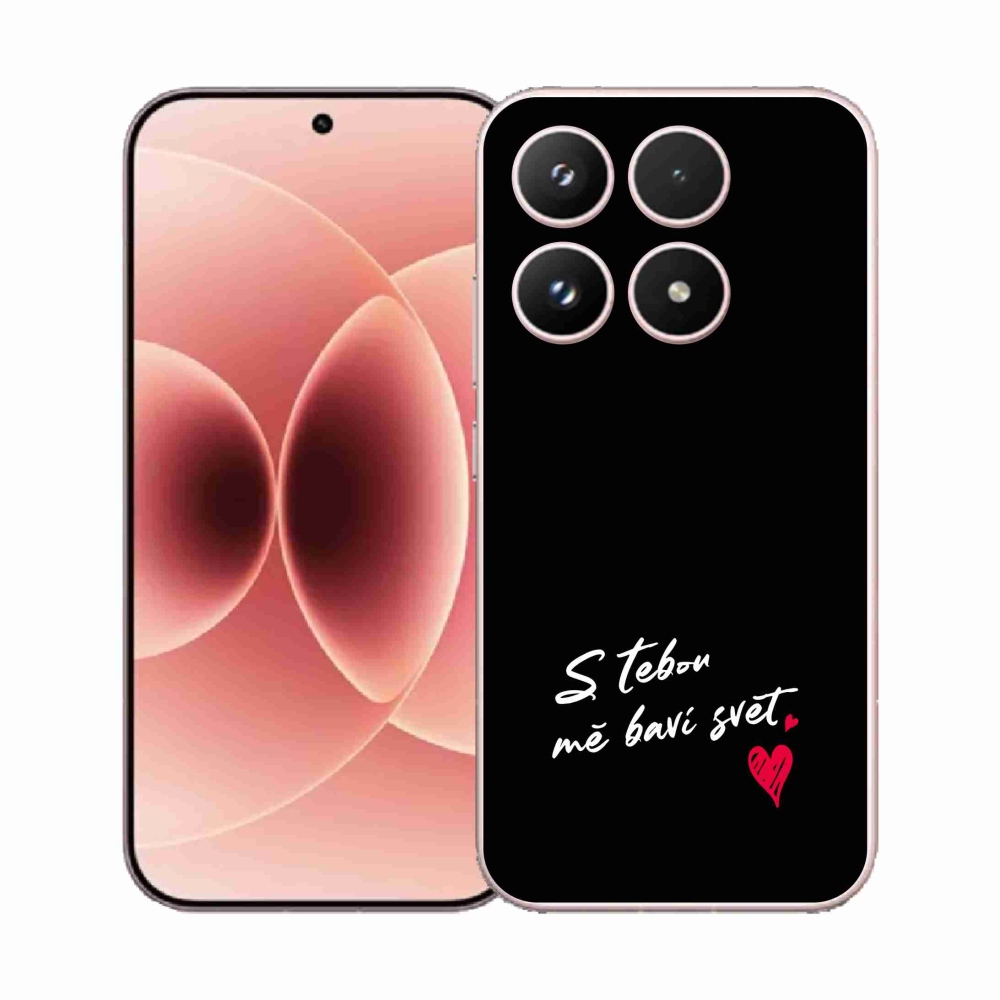 Gelový kryt mmCase na Xiaomi 17 - zamilovaný text 1 černé pozadí