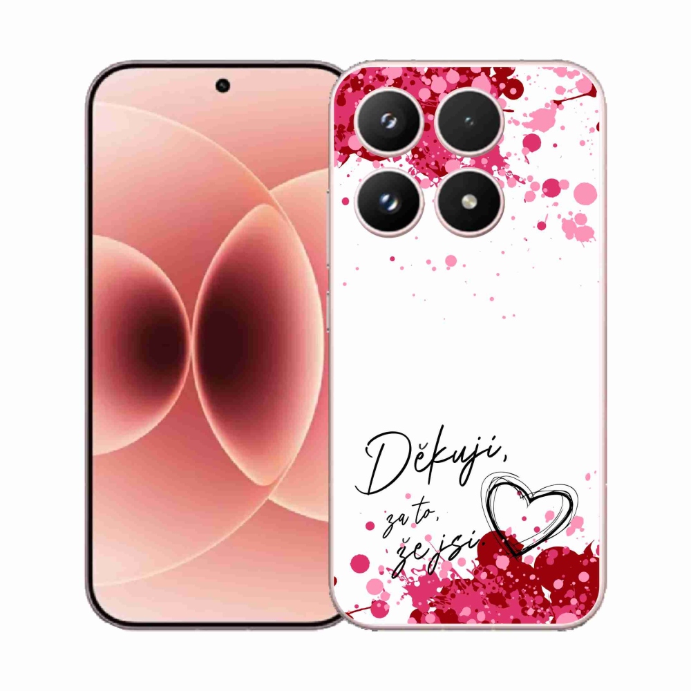 Gelový kryt mmCase na Xiaomi 17 - zamilovaný text 2 bílé pozadí