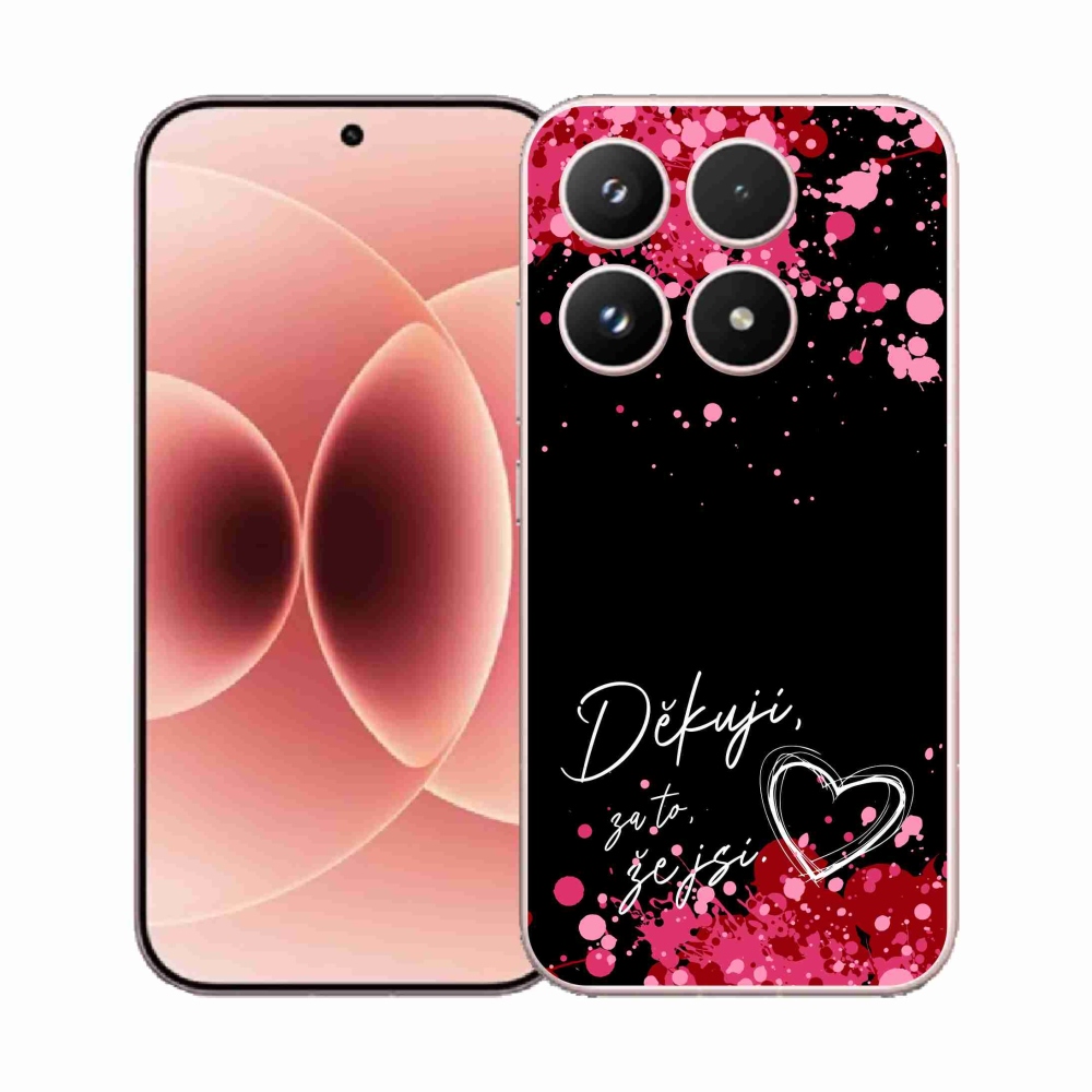 Gelový kryt mmCase na Xiaomi 17 - zamilovaný text 2 černé pozadí