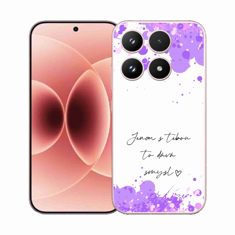 Gelový kryt mmCase na Xiaomi 17 - zamilovaný text bílé pozadí