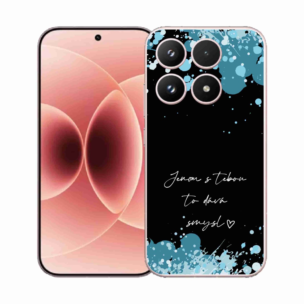 Gelový kryt mmCase na Xiaomi 17 - zamilovaný text černé pozadí