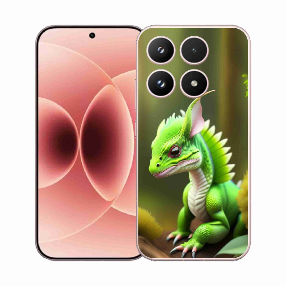 Gelový kryt mmCase na Xiaomi 17 - zelený dráček
