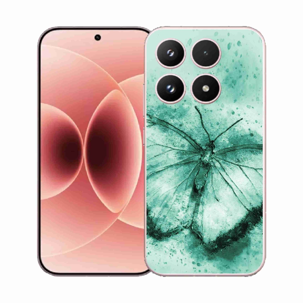 Gelový kryt mmCase na Xiaomi 17 - zelený motýl