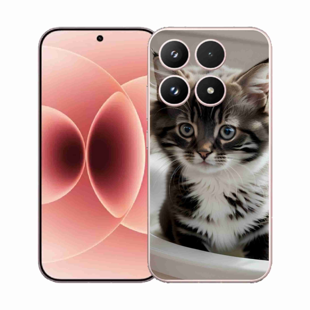 Gelový kryt mmCase na Xiaomi 17 - zvědavé kotě