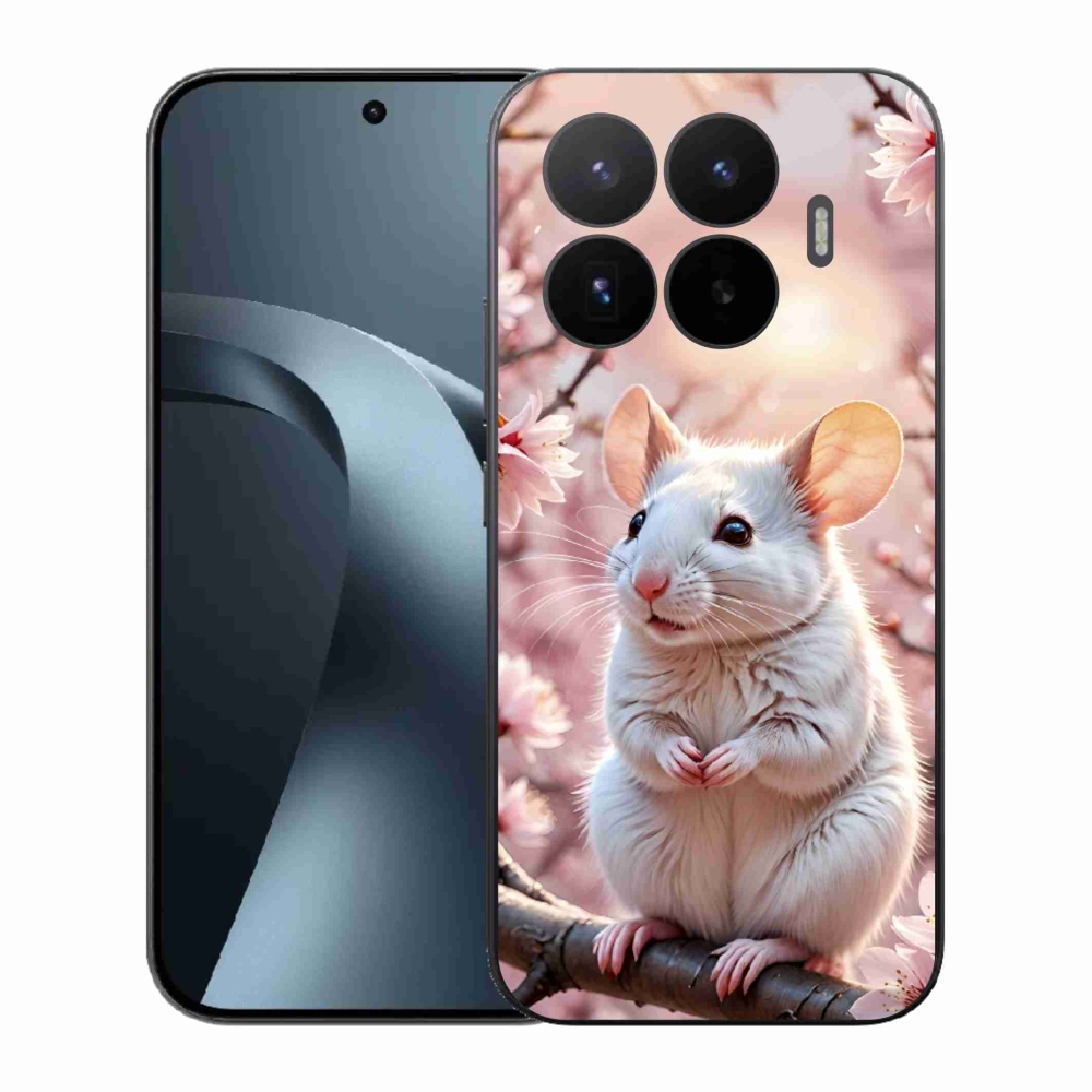 Gelový kryt mmCase na Xiaomi 17T - bílá myš na větvi