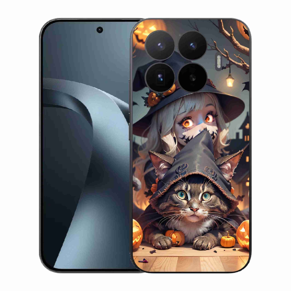 Gelový kryt mmCase na Xiaomi 17T - čarodějnice s kočkou
