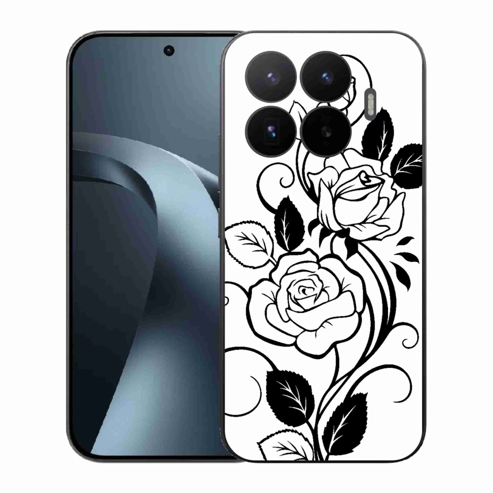 Gelový kryt mmCase na Xiaomi 17T - černobílá růže