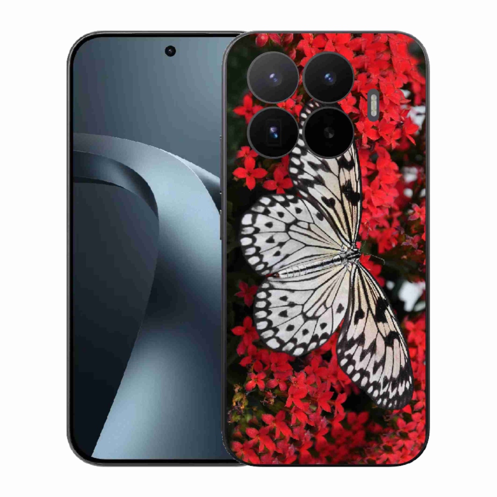 Gelový kryt mmCase na Xiaomi 17T - černobílý motýl 1