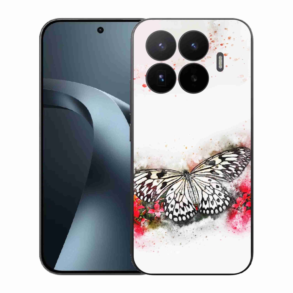 Gelový kryt mmCase na Xiaomi 17T - černobílý motýl