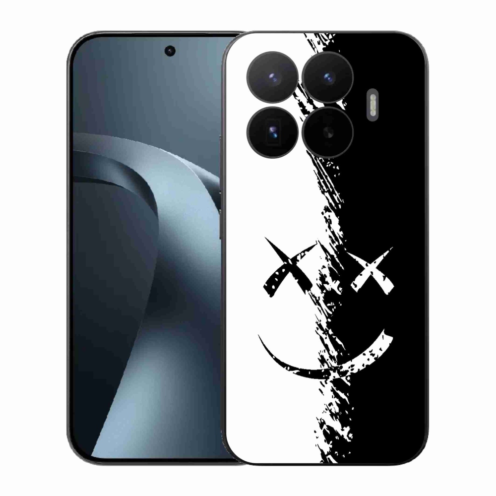 Gelový kryt mmCase na Xiaomi 17T - černobílý smajlík