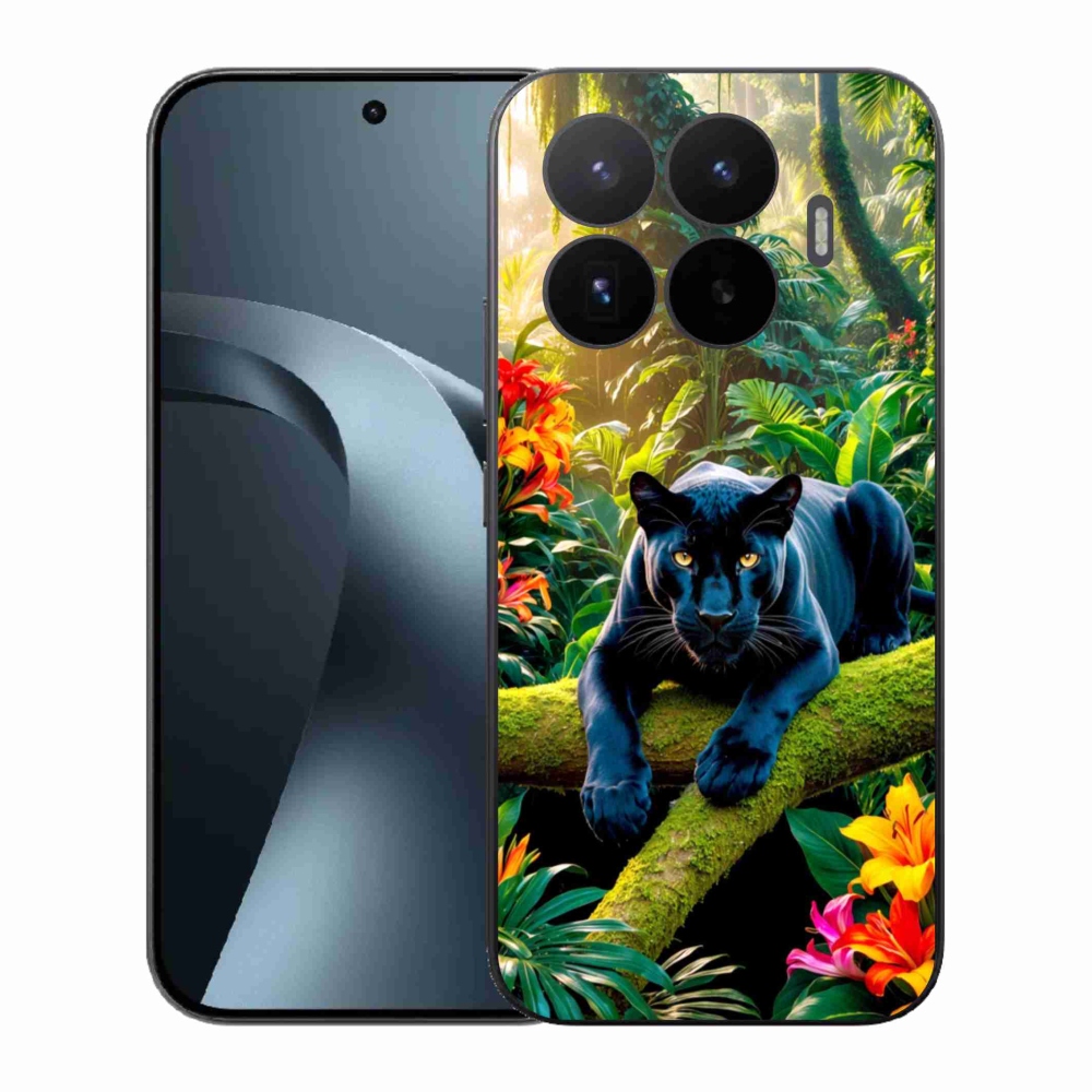 Gelový kryt mmCase na Xiaomi 17T - černý panter v džungli