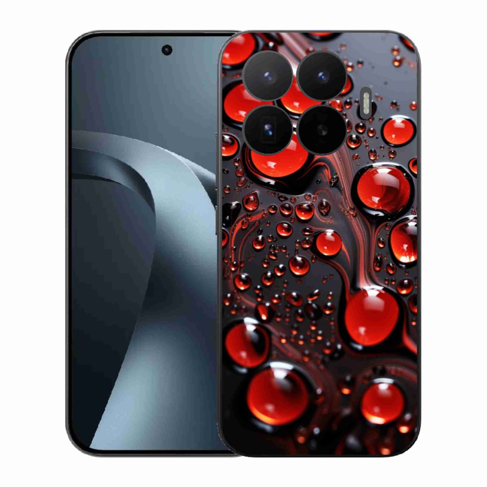Gelový kryt mmCase na Xiaomi 17T - červené kapky 2