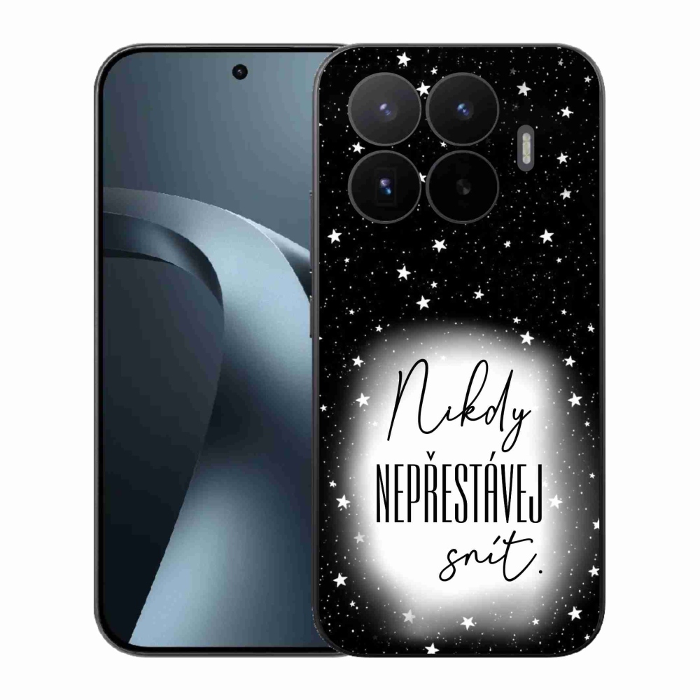 Gelový kryt mmCase na Xiaomi 17T - citát 1 bíločerné pozadí