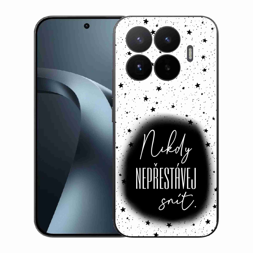 Gelový kryt mmCase na Xiaomi 17T - citát 1 černobílé pozadí