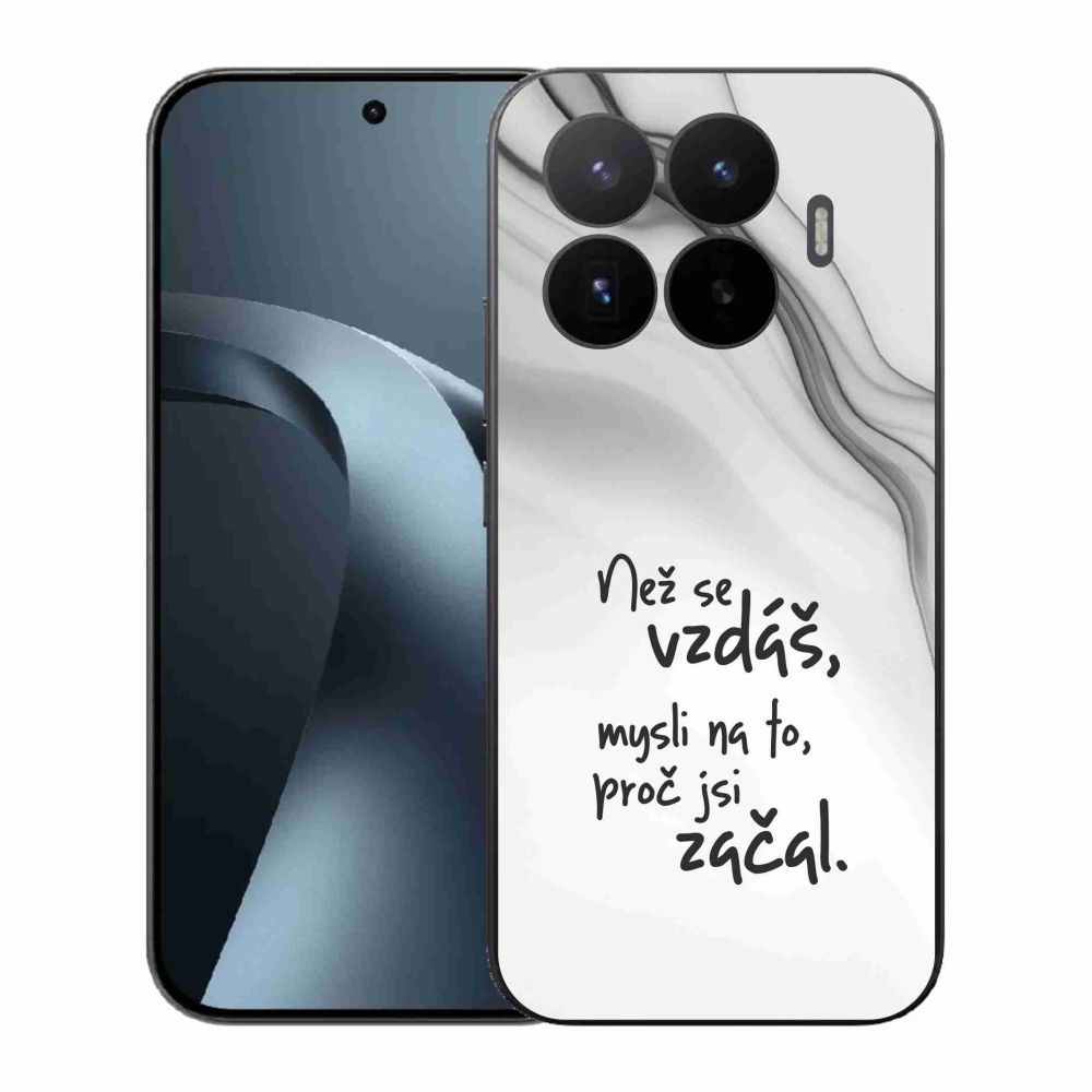 Gelový kryt mmCase na Xiaomi 17T - citát 2 bílé pozadí