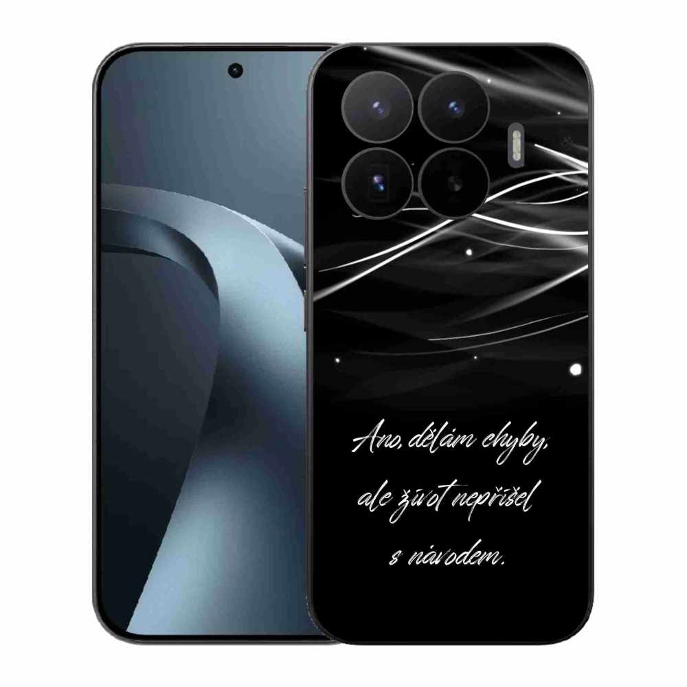 Gelový kryt mmCase na Xiaomi 17T - citát černé pozadí