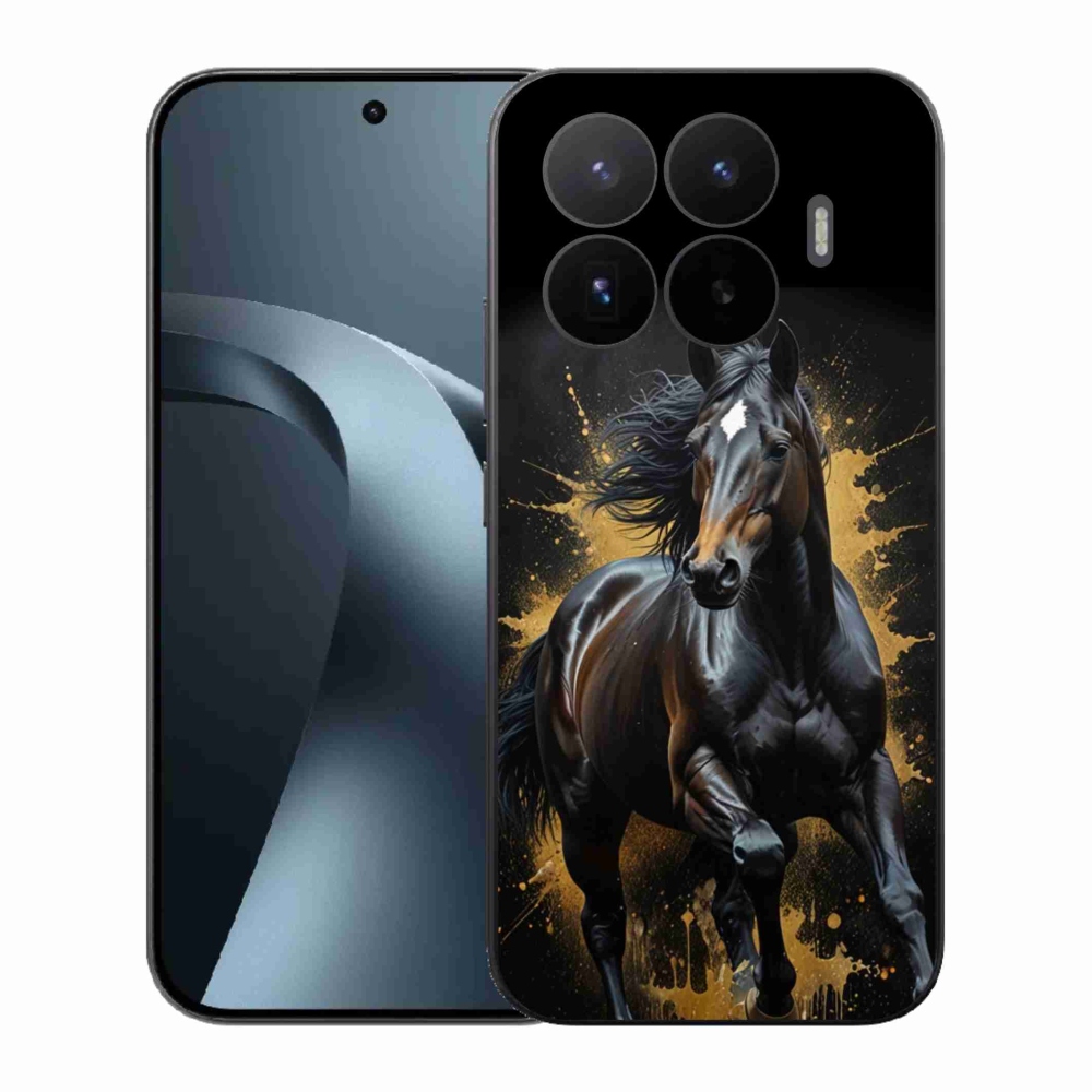 Gelový kryt mmCase na Xiaomi 17T - elegantní černý hřebec