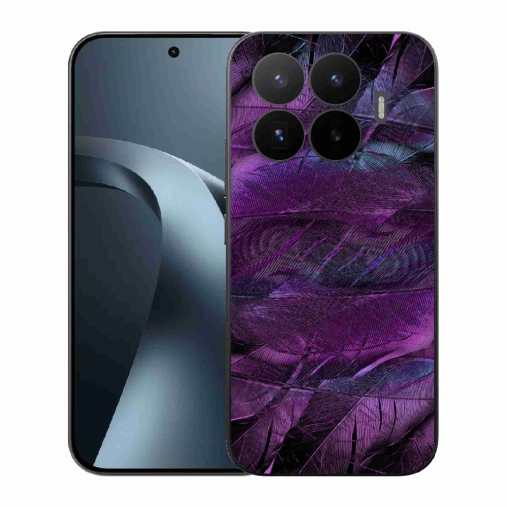 Gelový kryt mmCase na Xiaomi 17T - fialová pírka