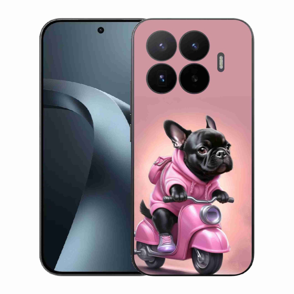 Gelový kryt mmCase na Xiaomi 17T - francouzský buldoček na skútru