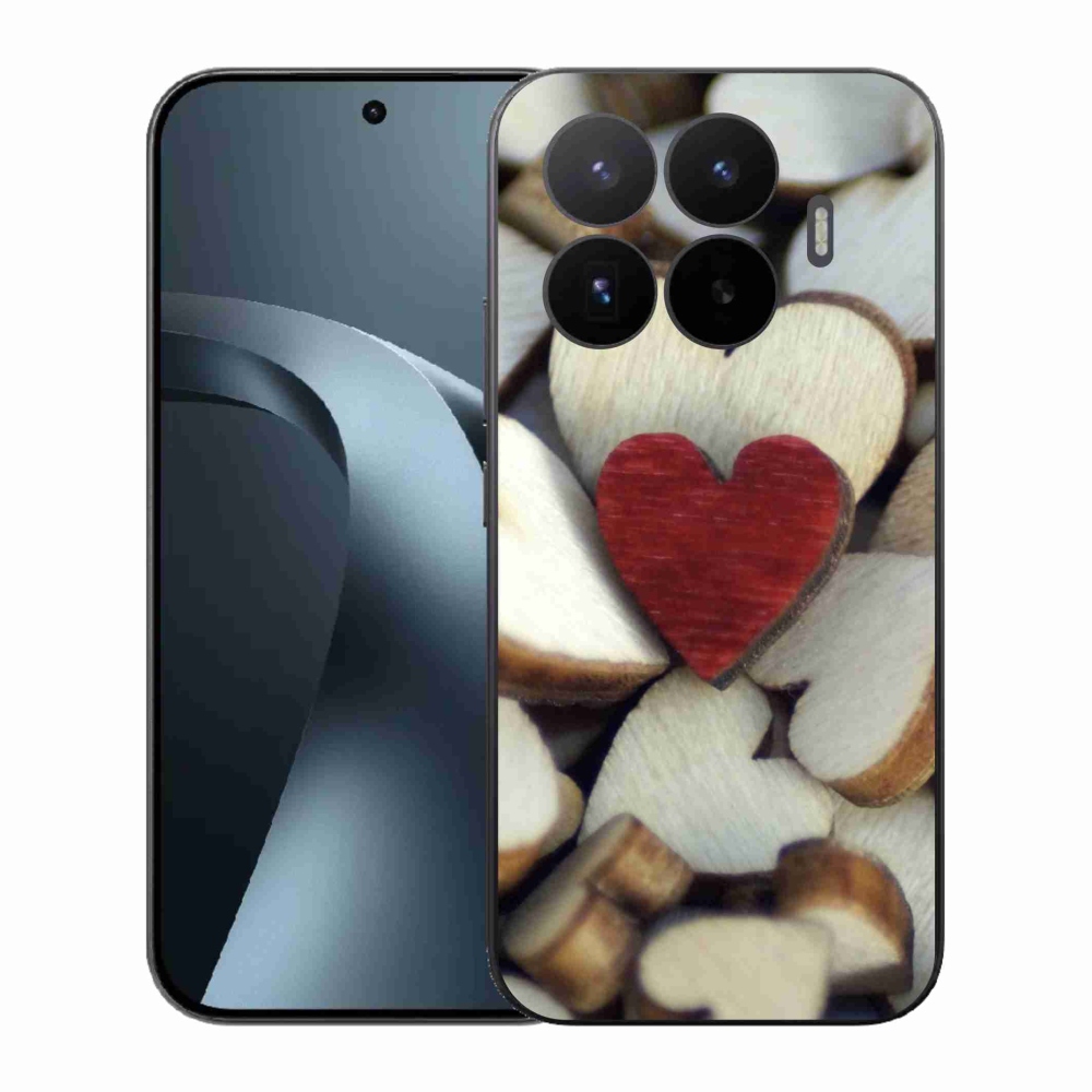 Gelový kryt mmCase na Xiaomi 17T - gravírované červené srdce 