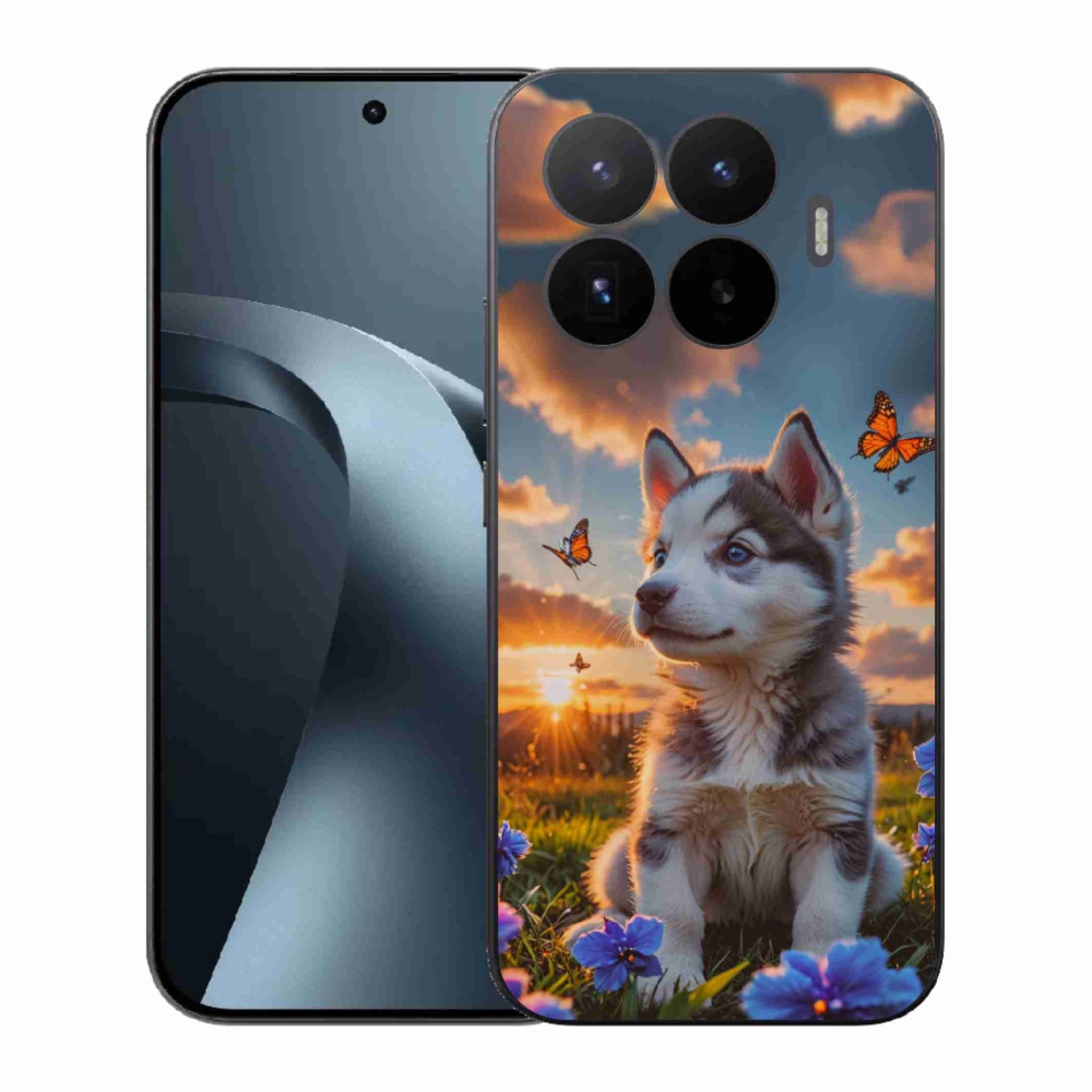 Gelový kryt mmCase na Xiaomi 17T - husky při západu slunce