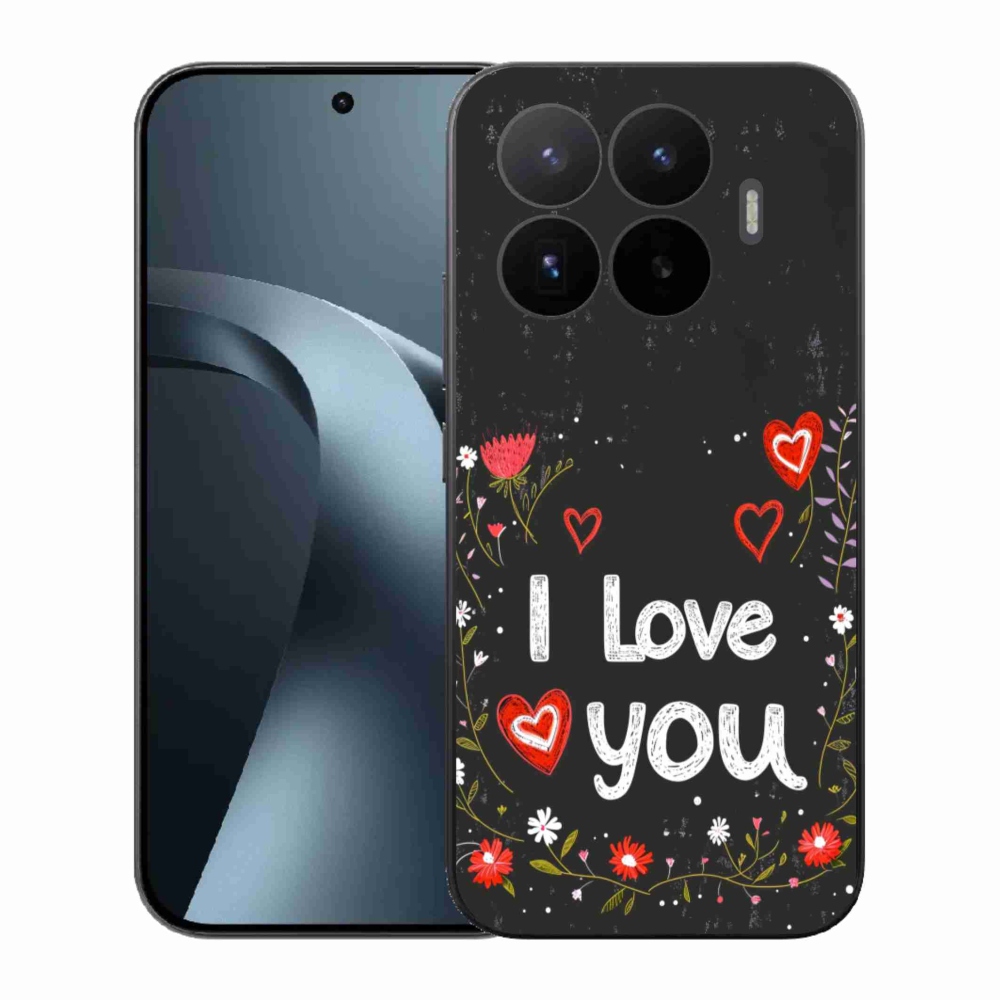 Gelový kryt mmCase na Xiaomi 17T - I love you černé pozadí