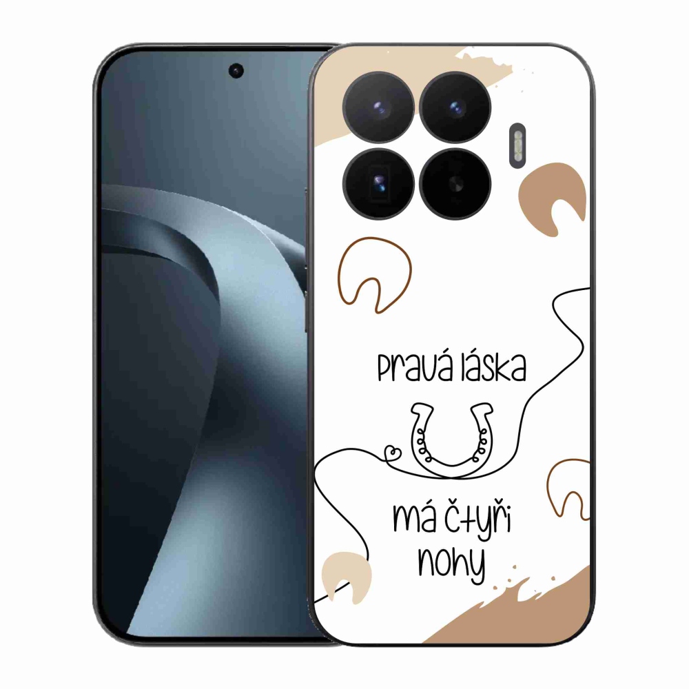 Gelový kryt mmCase na Xiaomi 17T - koňský motiv bílé pozadí