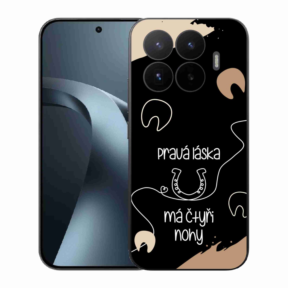 Gelový kryt mmCase na Xiaomi 17T - koňský motiv černé pozadí