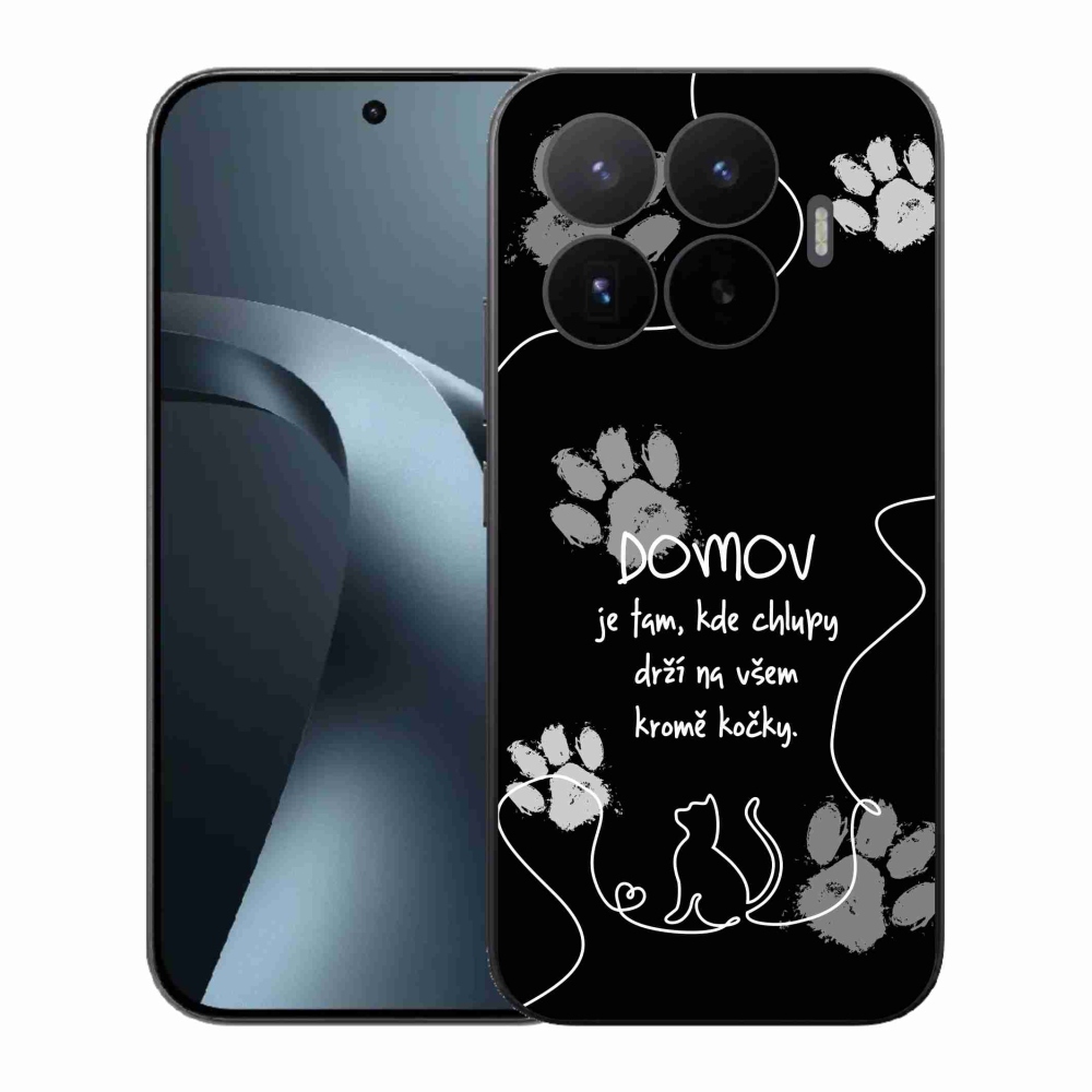 Gelový kryt mmCase na Xiaomi 17T - kočičí motiv černé pozadí